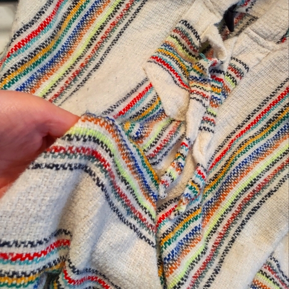 Yarina rug hoodie with rainbow stripes 100% cotton - Picture 5 of 7